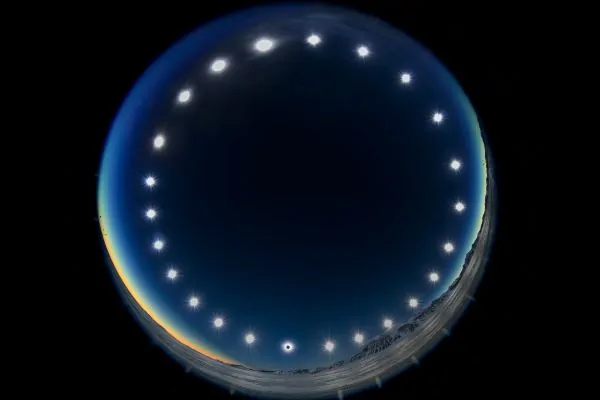 خورشیدگرفتگی در یک روز قطبی