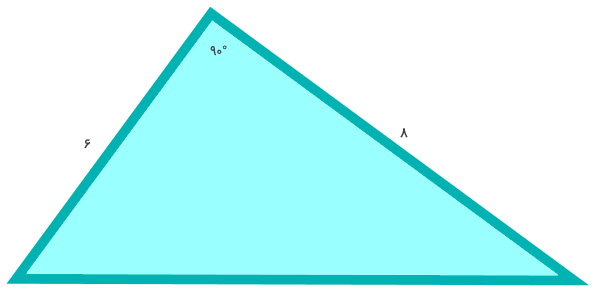 محیط مثلث قائم الزاویه با دو ساق 6 و 8