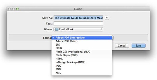 ذخیره Ebook با فرمت PDF در ایندیزاین