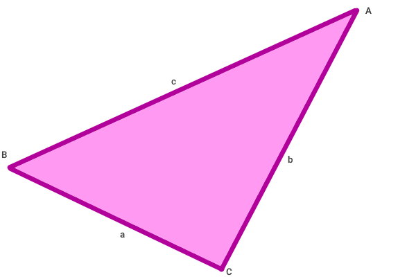 محیط مثلث مختلف اضلاع ABC