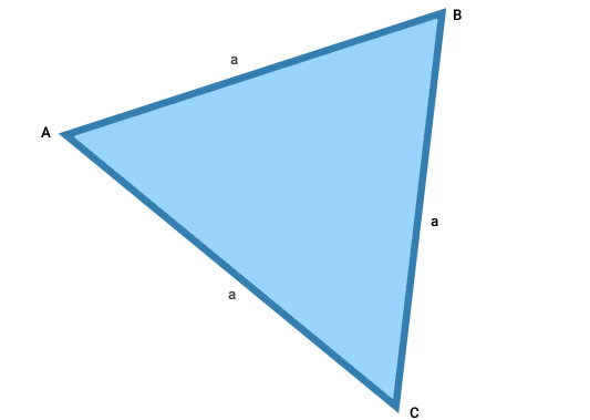 مثلث متساوی الاضلاع با ضلع a