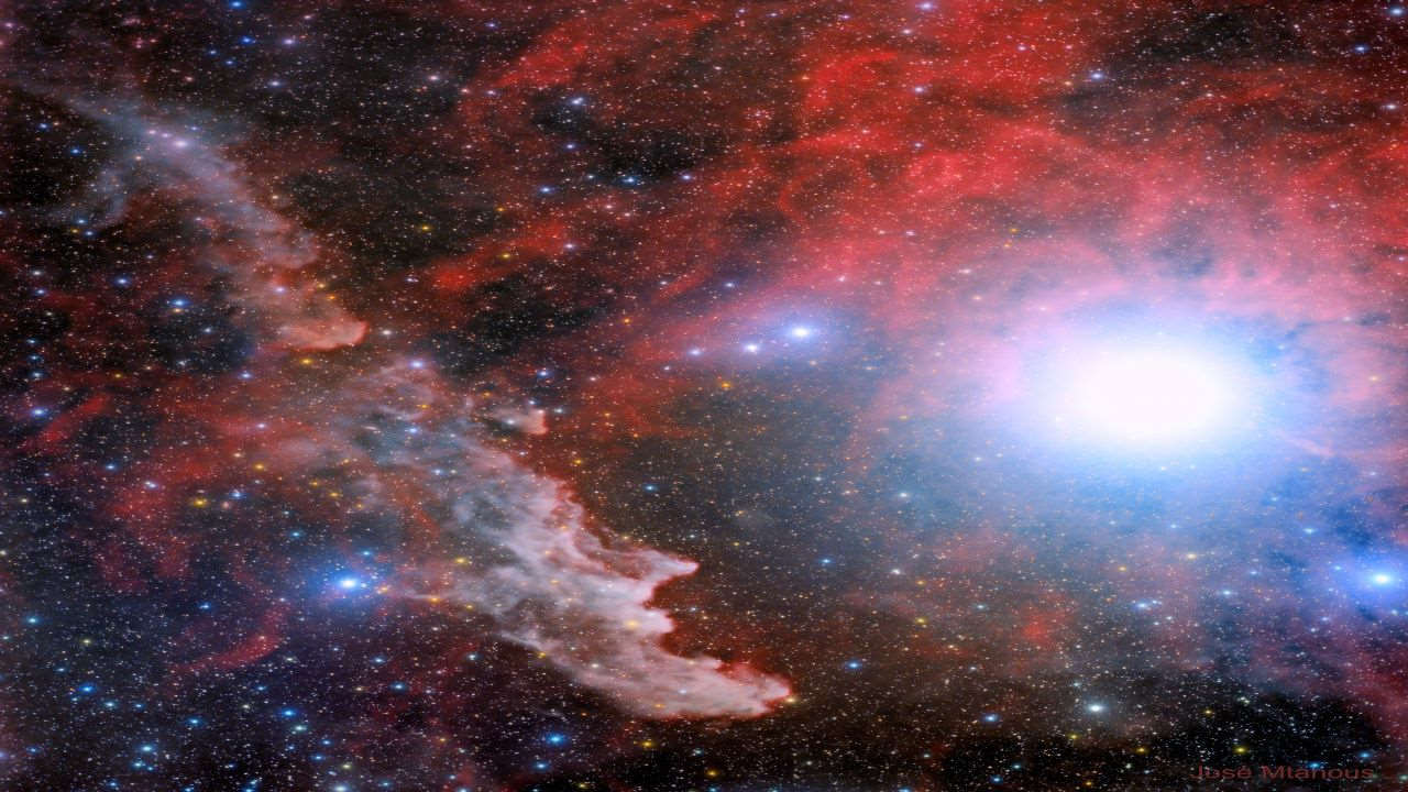 سحابی سر جادوگر و ستاره پای شکارچی — تصویر نجومی