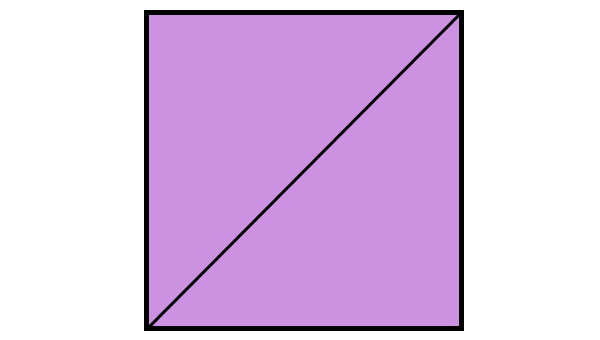 اثبات فرمول مساحت مربع با قطر
