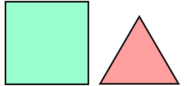 مربع و مثلث متساوی الاضلاع