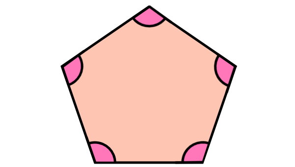 زاویه داخلی در چند ضلعی ها