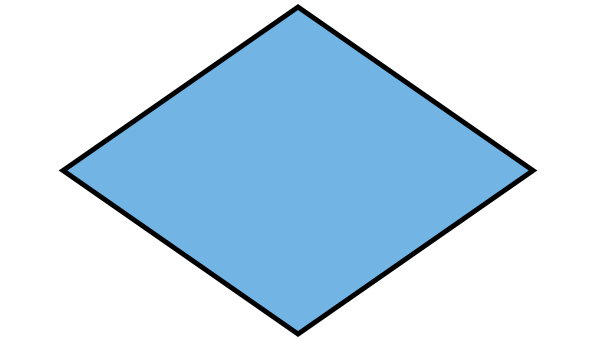 مثال فرمول محاسبه قطر لوزی با ضلع 3 و قطر 5