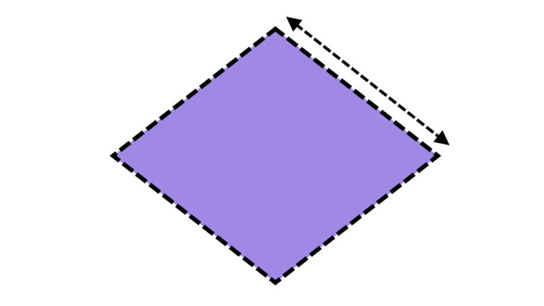 نسبت ضلع به محیط لوزی چند است؟ — به زبان ساده + حل مثال