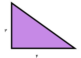 مثلث قائم الزاویه با ساق های 3 و 4