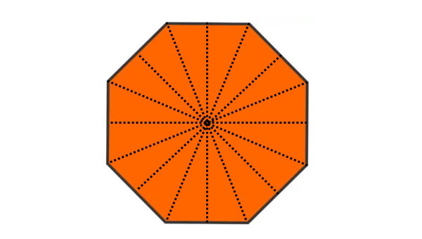 محورهای تقارن هشت ضلعی منتظم محدب