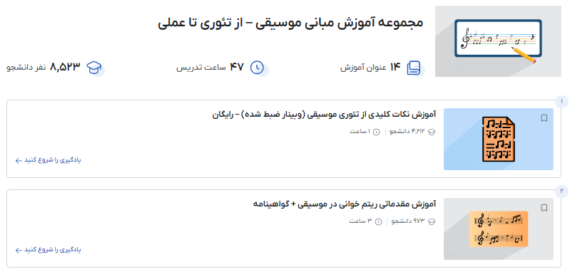 مجموعه آموزش مبانی موسیقی – از تئوری تا عملی