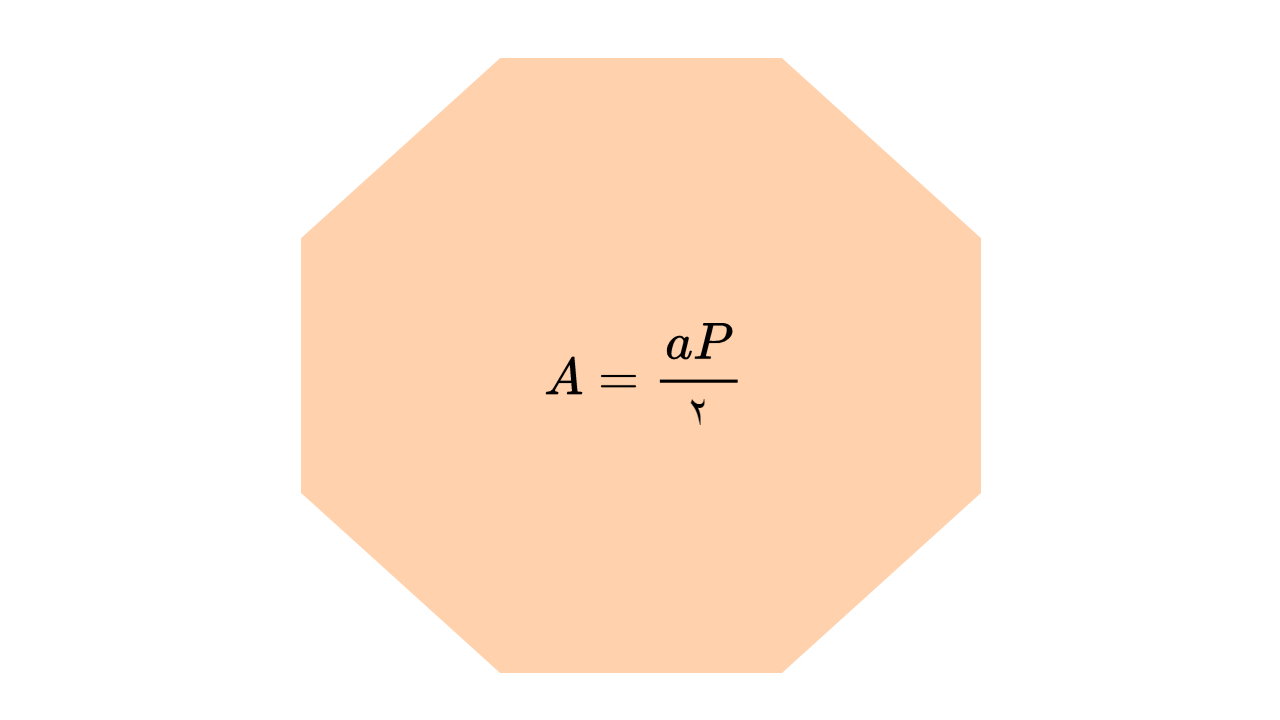 مساحت چند ضلعی منتظم چگونه بدست می آید؟ — به زبان ساده + حل مثال
