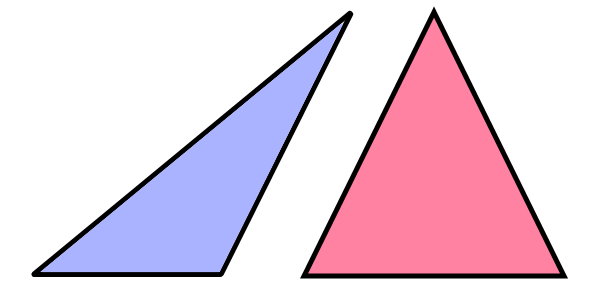 مقایسه مثلث حاده و منفرجه
