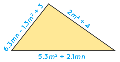 محیط مثلث به صورت جبری