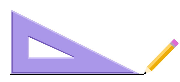 رسم یک ضلع زاویه قائمه