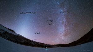 نوارهای درخشان در آسمان شب — تصویر نجومی