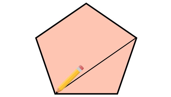 یکی از قطرهای چند ضلعی