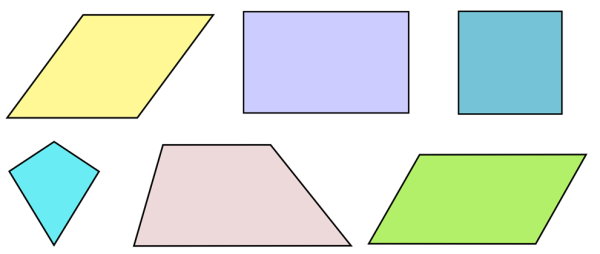 انواع چهارضلعی‌ها