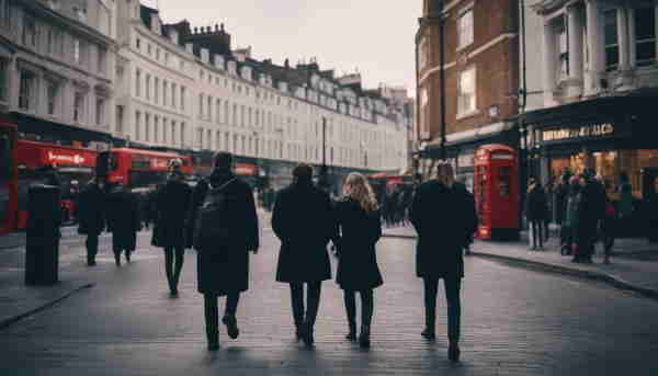 تصویر لندن و مردم آن در خیابان