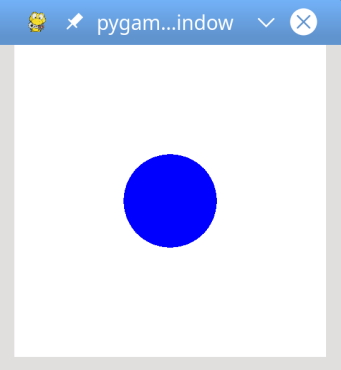 خروجی یک برنامه ساده نوشته شده توسط Pygame | آموزش ساخت بازی با پایتون