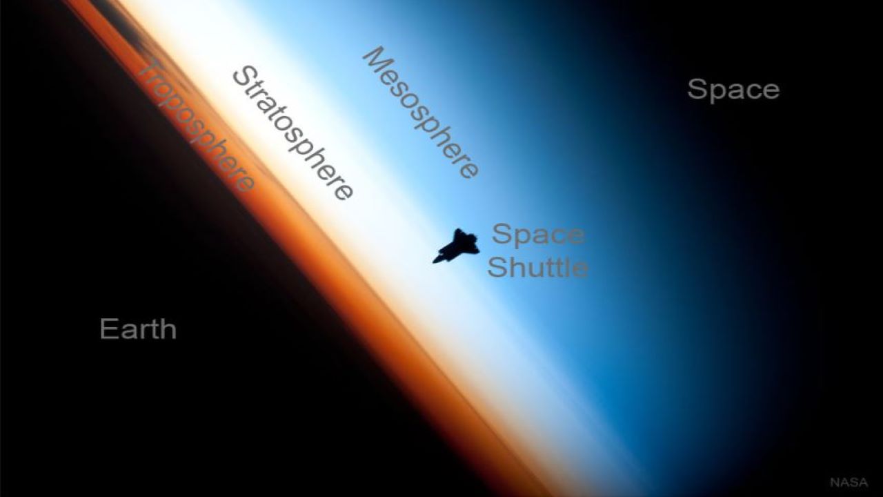 شاتل فضایی بر فراز زمین — تصویر نجومی