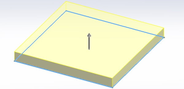 پیش نمایش Extrude مربع در سالیدورک