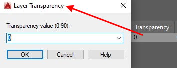 شفافیت لایه بندی در اتوکد