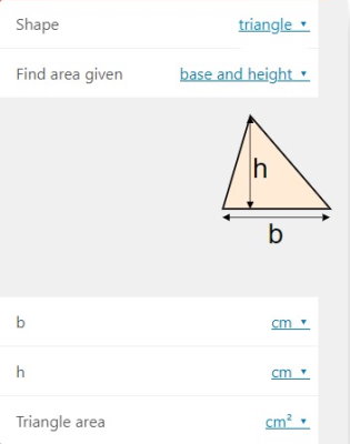 محاسبه آنلاین مساحت مثلث