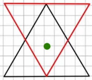 تقارن مرکزی مثلث