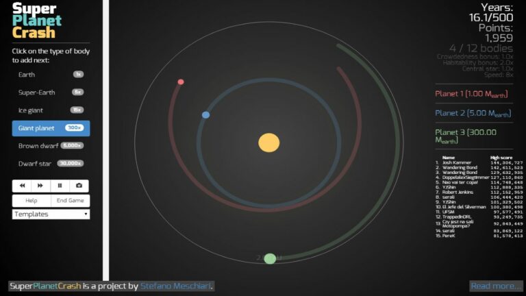 بازی برخورد بزرگ سیاره — تصویر نجومی