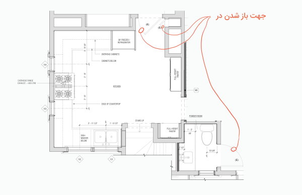 کمان یا خط منحنی در نقشه خوانی ساختمان