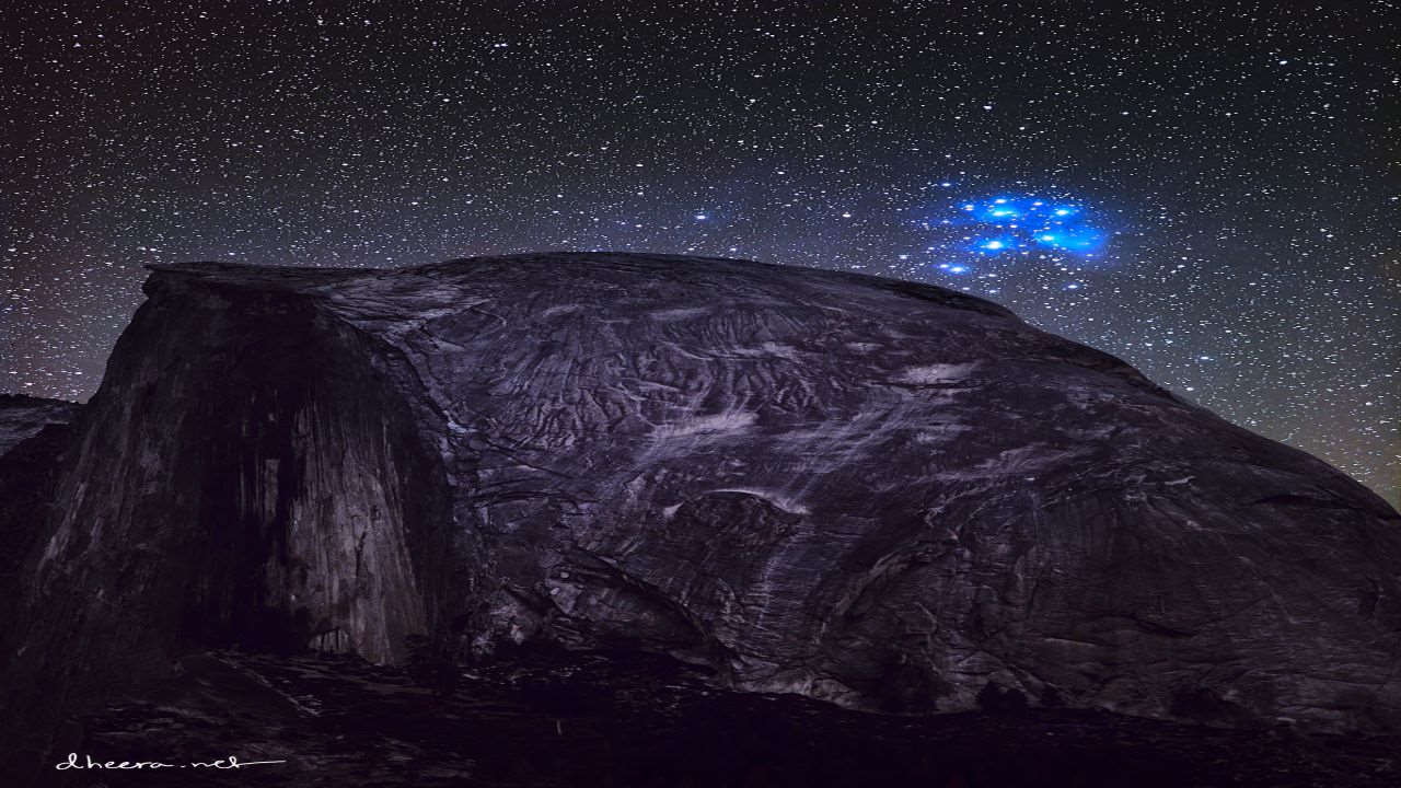 خوشه پروین بر فراز نیم گنبد — تصویر نجومی ناسا