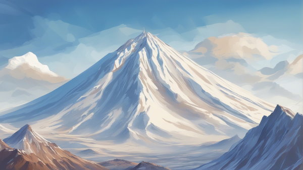 کوهی مشابه دماوند (تصویر تزئینی مطلب ارتفاع چیست)
