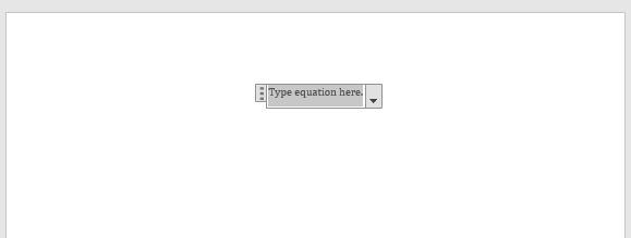 کادر خالی فرمول در ورد