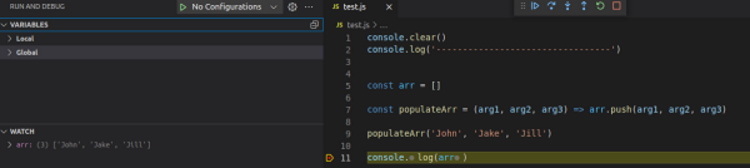 دیباگ در VS Code