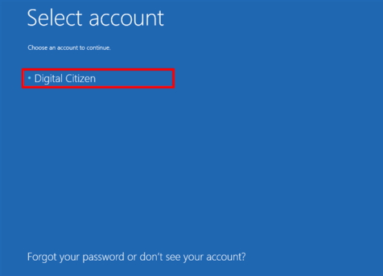 انتخاب حساب کاربری برای ورود به Safe mode در ویندوز 10
