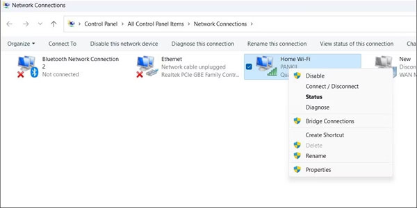  عدم اتصال به وای فای در ویندوز 11