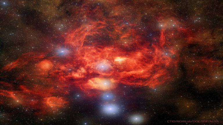سحابی شاه میگو — تصویر نجومی ناسا