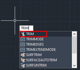 اجرای پویای دستور TRIM در AutoCAD