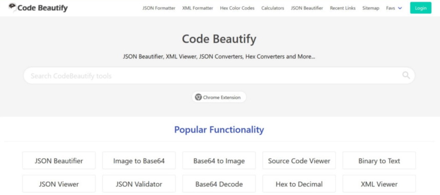 سایت کاربردی Code Beautify برای برنامه نویسان