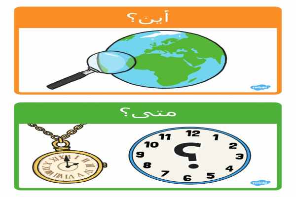 کجا و کی استفهام به عربی