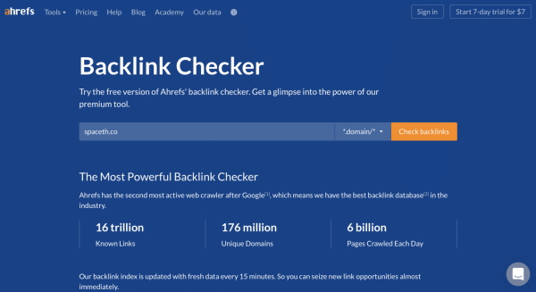 ابزار Backlink Checker
