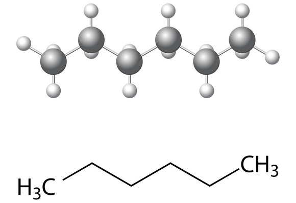 ساختار مولکول هگزان