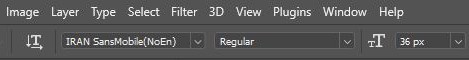 تنظیمات متن در فتوشاپ