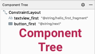 حالت نمایش Component Tree
