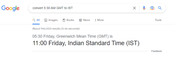 تبدیل محدوده های زمانی در گوگل 