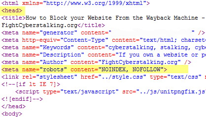 نحوه افزودن تگ Noindex به هدر سورس کد HTML