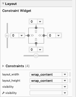 بخش constraint widget