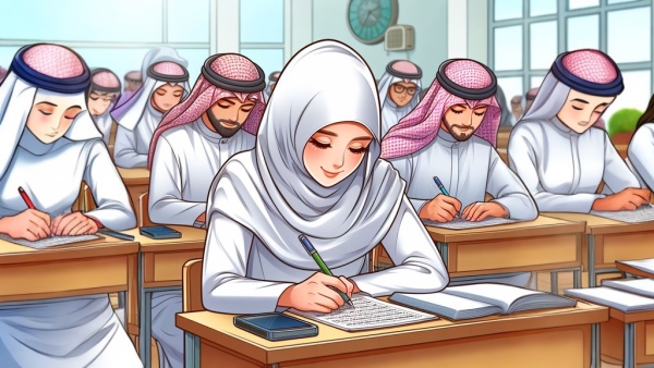 دانش آموزان عرب سر جلسه امتحان