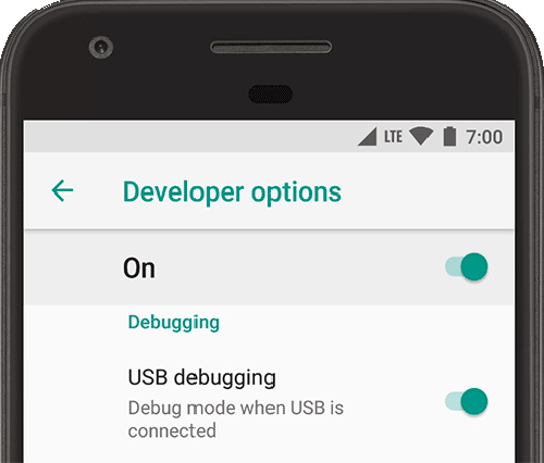 فعال کردن usb debugging در اندروید