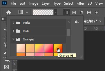 تغییر رنگ با Gradient Overlay
